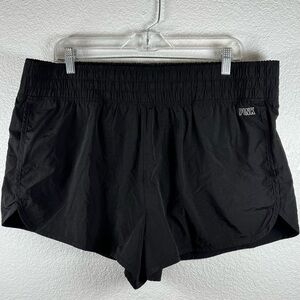 ♠️Victoria’s Secret PINK Women’s Black Nylon Athletic Shorts – Size XXL